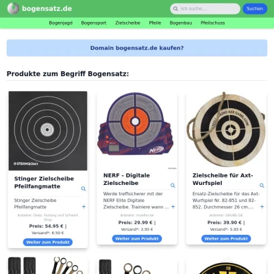 Screenshot bogensatz.de