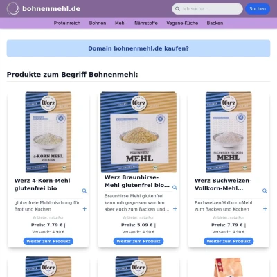 Screenshot bohnenmehl.de
