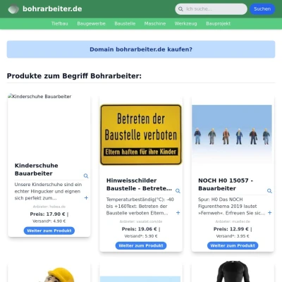 Screenshot bohrarbeiter.de