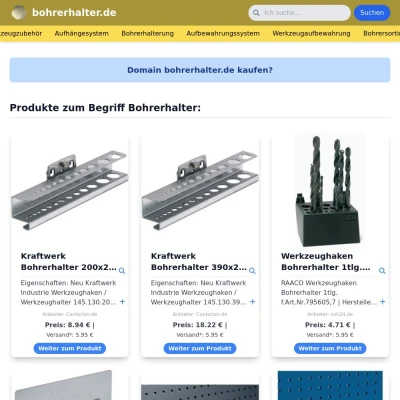 Screenshot bohrerhalter.de