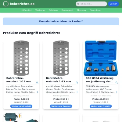 Screenshot bohrerlehre.de