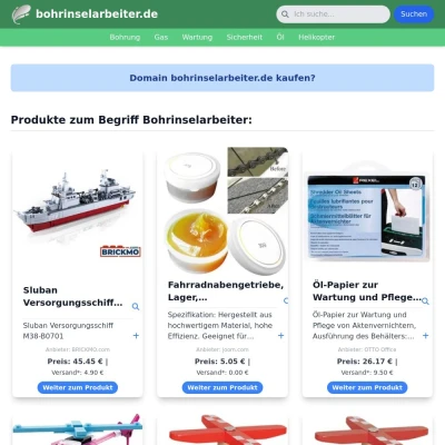 Screenshot bohrinselarbeiter.de