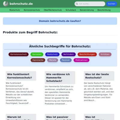 Screenshot bohrschutz.de