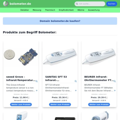 Screenshot bolometer.de