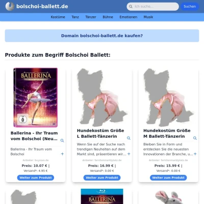 Screenshot bolschoi-ballett.de