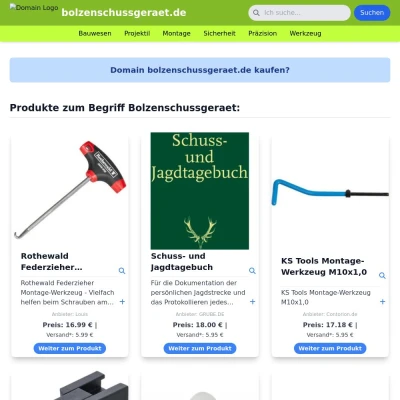 Screenshot bolzenschussgeraet.de