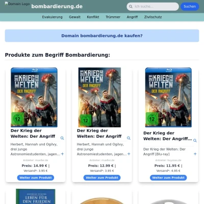 Screenshot bombardierung.de