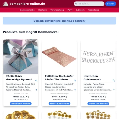 Screenshot bomboniere-online.de