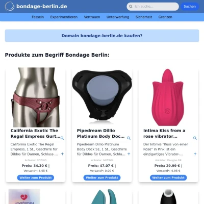 Screenshot bondage-berlin.de