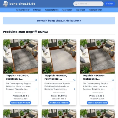 Screenshot bong-shop24.de