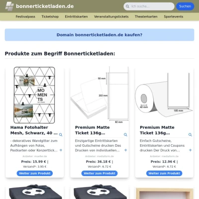 Screenshot bonnerticketladen.de