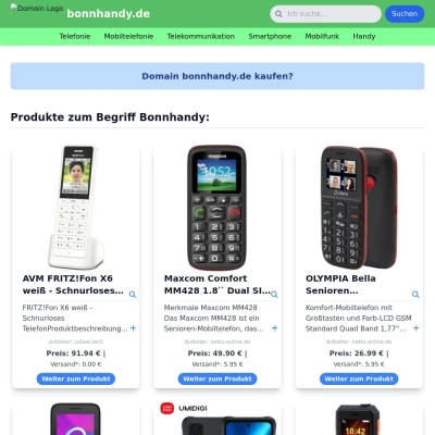 Screenshot bonnhandy.de