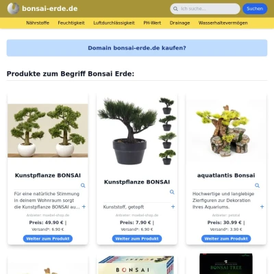 Screenshot bonsai-erde.de