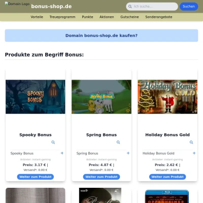 Screenshot bonus-shop.de