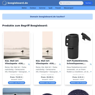 Screenshot boogieboard.de