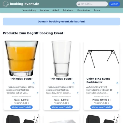 Screenshot booking-event.de