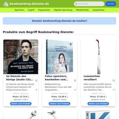 Screenshot bookmarking-dienste.de