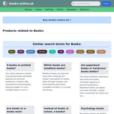 Screenshot books-online.uk