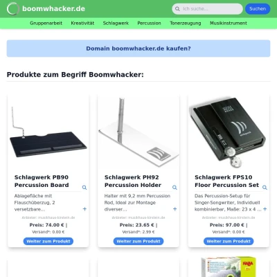 Screenshot boomwhacker.de