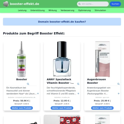 Screenshot booster-effekt.de