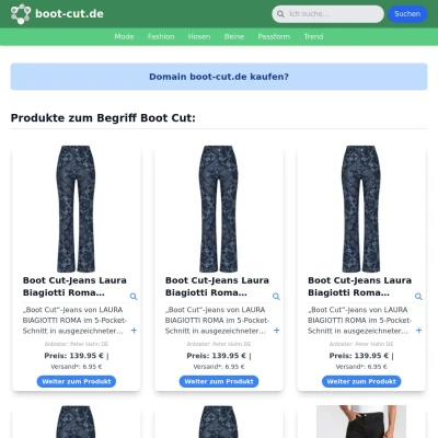 Screenshot boot-cut.de