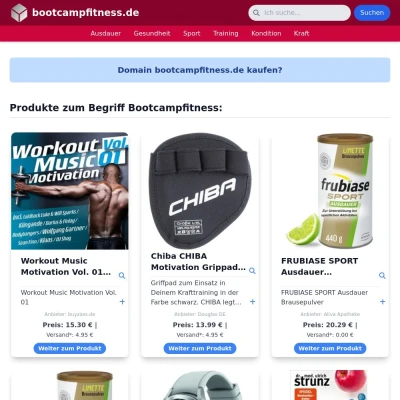 Screenshot bootcampfitness.de