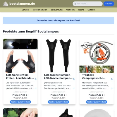 Screenshot bootslampen.de