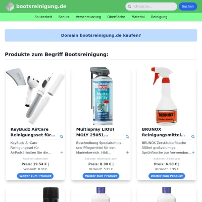 Screenshot bootsreinigung.de