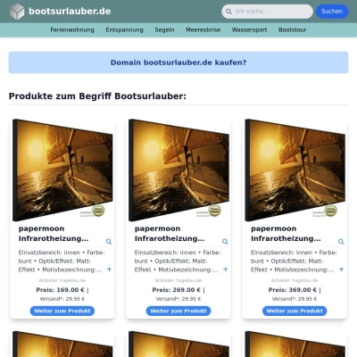 Screenshot bootsurlauber.de