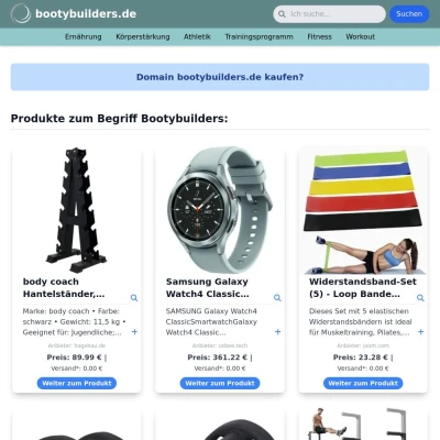 Screenshot bootybuilders.de