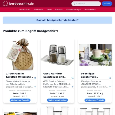 Screenshot bordgeschirr.de