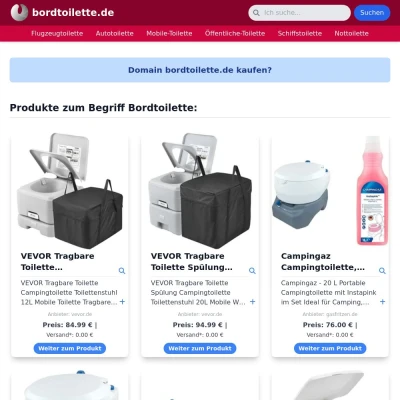 Screenshot bordtoilette.de