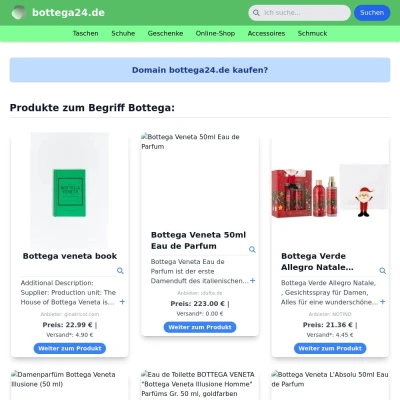 Screenshot bottega24.de