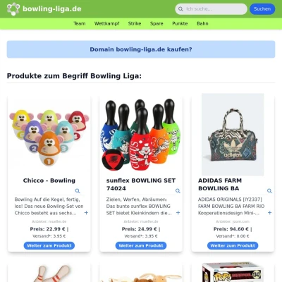 Screenshot bowling-liga.de