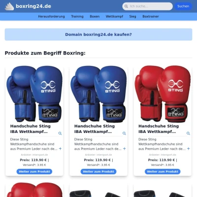 Screenshot boxring24.de