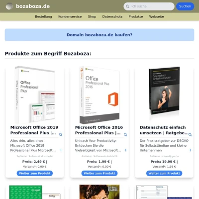 Screenshot bozaboza.de