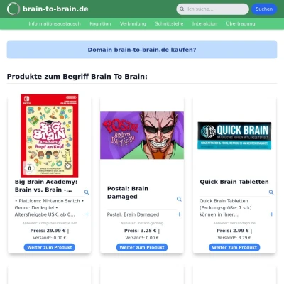 Screenshot brain-to-brain.de