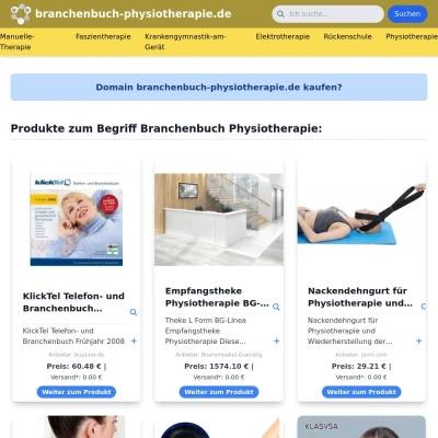 Screenshot branchenbuch-physiotherapie.de