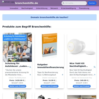 Screenshot branchenhilfe.de