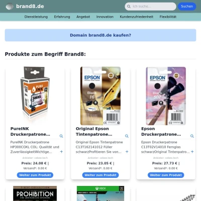 Screenshot brand8.de