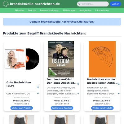 Screenshot brandaktuelle-nachrichten.de