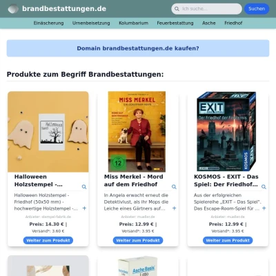 Screenshot brandbestattungen.de