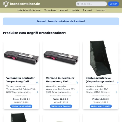 Screenshot brandcontainer.de