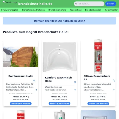 Screenshot brandschutz-halle.de