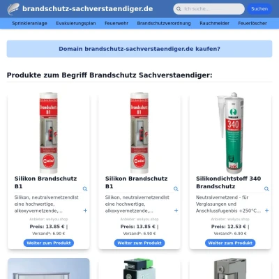 Screenshot brandschutz-sachverstaendiger.de