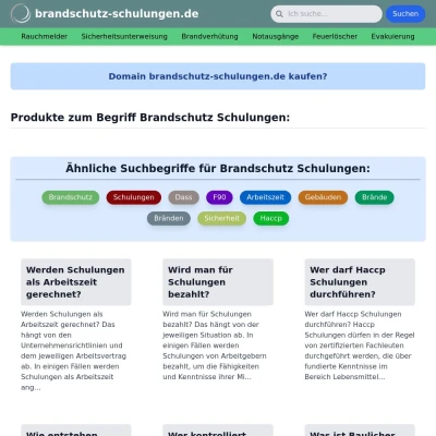 Screenshot brandschutz-schulungen.de