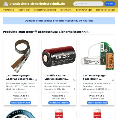 Screenshot brandschutz-sicherheitstechnik.de