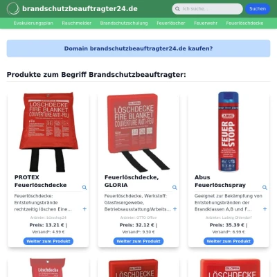 Screenshot brandschutzbeauftragter24.de