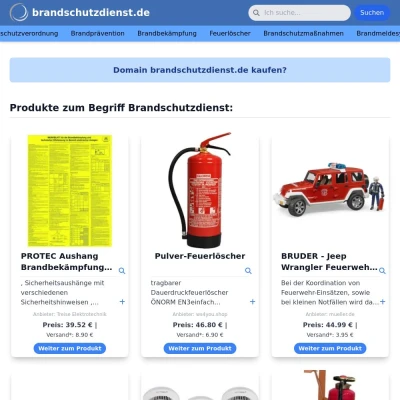 Screenshot brandschutzdienst.de