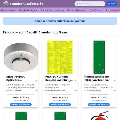 Screenshot brandschutzfirma.de